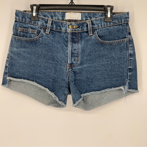 American Apparel Cutoff Jean Shorts Button‎ Front Sz 27 - Picture 1 of 12